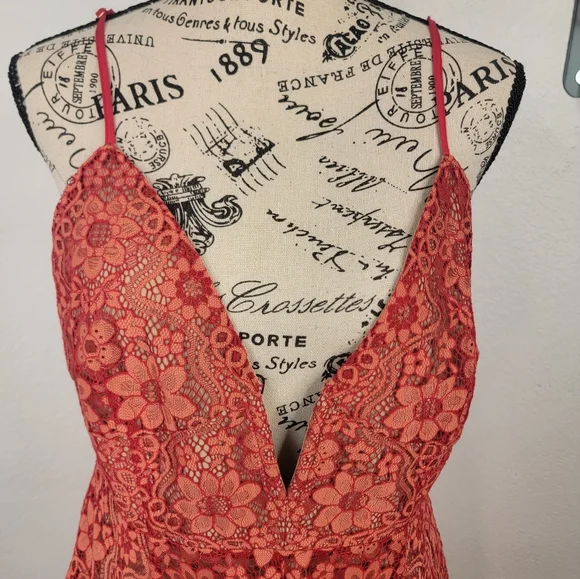 For Love And Lemons Red Lace Maxi Dress - Picture 8 of 15